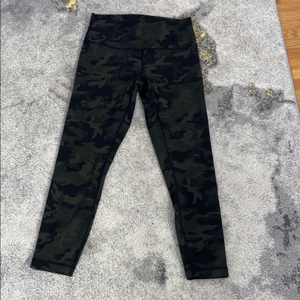 lululemon athletica Green Black Camo High-Rise Leggings